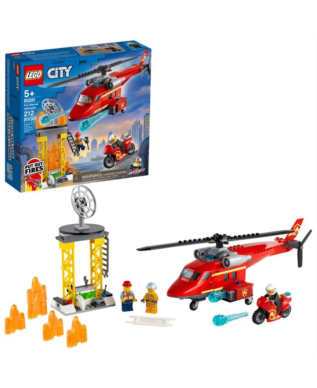 LEGO® Fire Rescue Helicopter 212 Pieces Toy Set & Reviews - All Toys - Macy's
