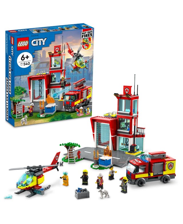 LEGO® City Fire Station Building Kit, City Adventures TV Series Characters, 540 Pieces & Reviews - All Toys - Macy's