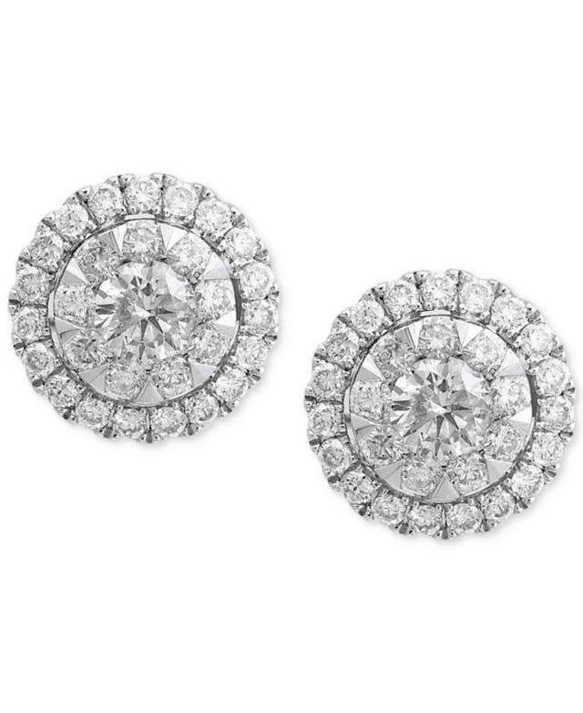 EFFY Collection Bouquet by EFFY® Diamond Cluster Stud Earrings (3/4 ct. t.w.) in 14k White Gold & Reviews - Earrings - Jewelry & Watches - Macy's