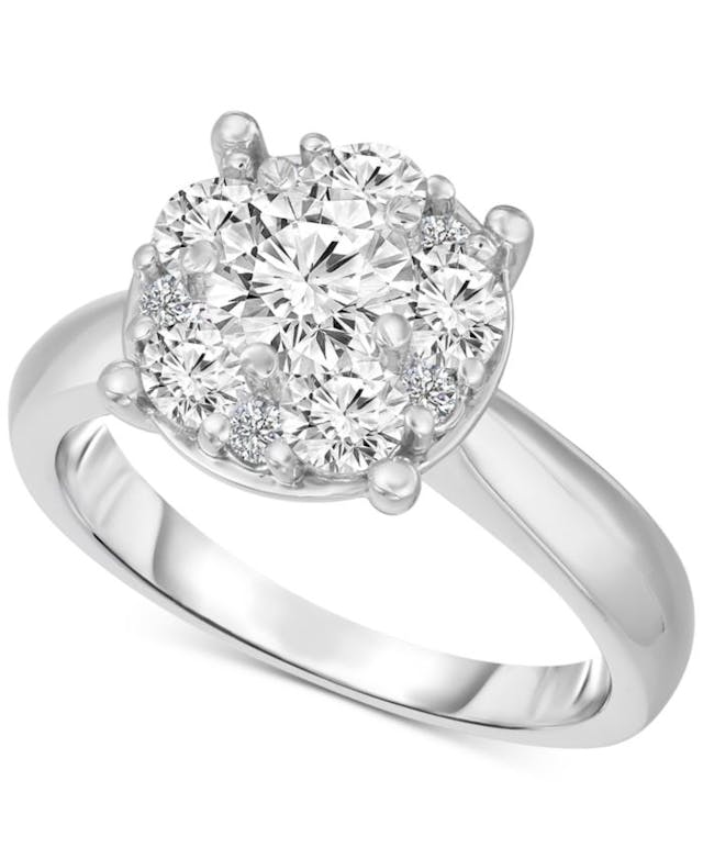 TruMiracle Diamond Engagement Ring (2 ct. t.w.) in 14k White Gold & Reviews - Rings - Jewelry & Watches - Macy's