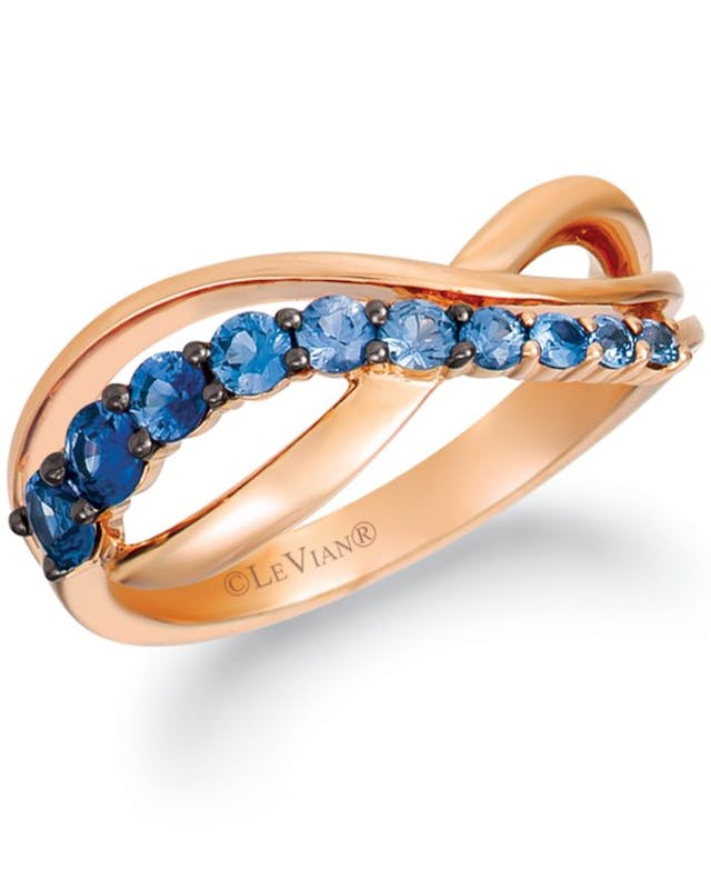 Le Vian Ombré Sapphire (5/8 ct. t.w.) Statement Ring in 14k Rose Gold & Reviews - Rings - Jewelry & Watches - Macy's