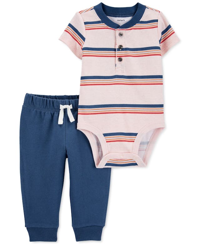 Carter's Baby Boys 2-Pc. Striped Bodysuit & Pants Set & Reviews - Sets & Outfits - Kids - Macy's