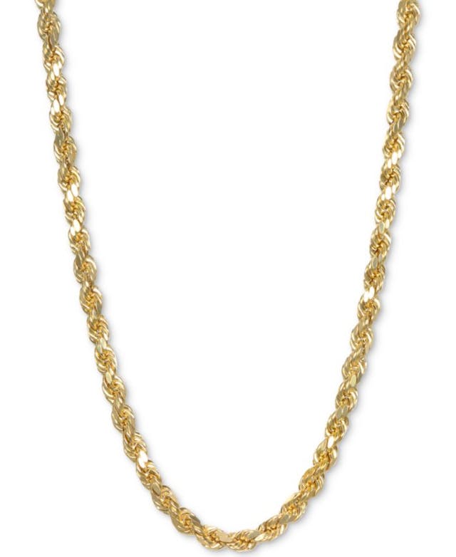 Italian Gold 28" Rope Chain Necklace in 14k Gold & Reviews - Necklaces  - Jewelry & Watches - Macy's