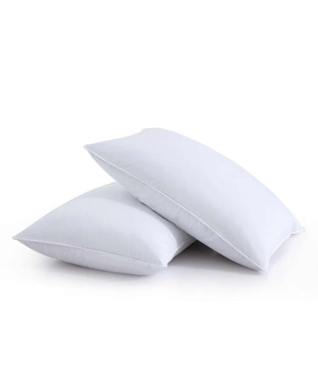UNIKOME 2-Pack White Goose Feather & Down Bed Pillows, Queen Size & Reviews - Pillows - Bed & Bath - Macy's