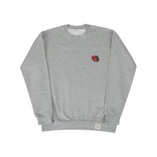 Embroidery White Clip Sweatshirt_Grey  | W Concept