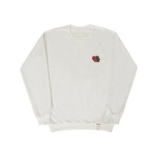 Embroidery White Clip Sweatshirt_Ivory  | W Concept