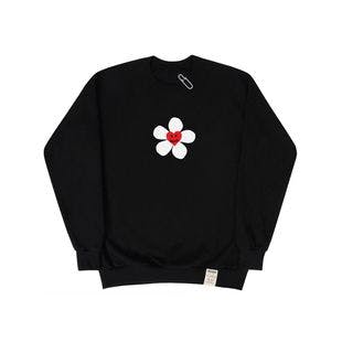 Big Flower Heart White Clip Sweatshirt_5 Colors  | W Concept