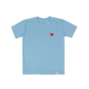 Small Heart Clip Short Sleeve T-shirt_Sky Blue  | W Concept