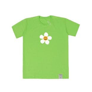 Big Flower Dot White Clip Sweatshirt_Green  | W Concept