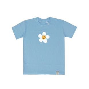 Big Flower Dot White Clip Sweatshirt_Sky Blue  | W Concept