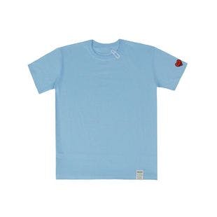 Heart Embroidered Short Sleeve T-shirt_Sky Blue  | W Concept