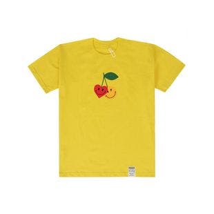 Big Cherry Smile Short Sleeve T-shirt_Yellow  | W Concept