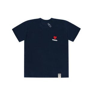 Board White Clip Short Sleeve T-shirt_Navy  | W Concept