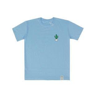 Cactus White Clip Short Sleeve T-shirt_Sky Blue  | W Concept