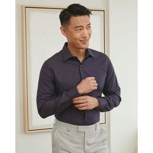 Tailored Fit Two-Tone Dress Shirt | RW&CO.