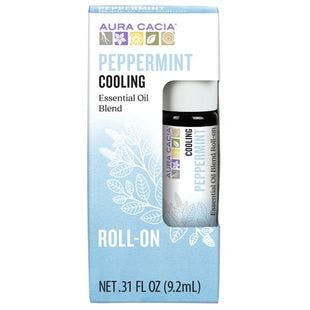 Aura Cacia Essential Oil Blend Cooling Roll-On Peppermint -- 0.31 fl oz - Vitacost